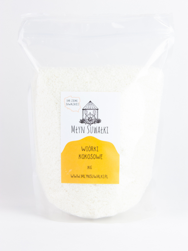 WIÓRKI KOKOSOWE medium naturalne ŚWIEŻE 1kg